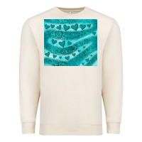 Sandshell turquoise glitter heart Premium Sweatshirt - JahusDesignShop