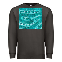 Smoke turquoise glitter heart Premium Sweatshirt - JahusDesignShop