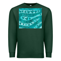 Sports Green turquoise glitter heart Premium Sweatshirt - JahusDesignShop