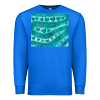 True Royal turquoise glitter heart Premium Sweatshirt - JahusDesignShop