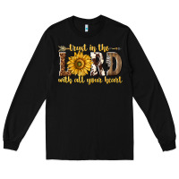 Black Trust in the lord with all your heart Long Sleeve Tee - texasbilliewilder