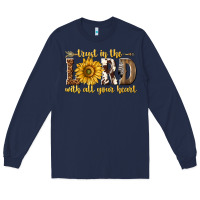 Navy Trust in the lord with all your heart Long Sleeve Tee - texasbilliewilder