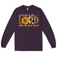 Plum Trust in the lord with all your heart Long Sleeve Tee - texasbilliewilder