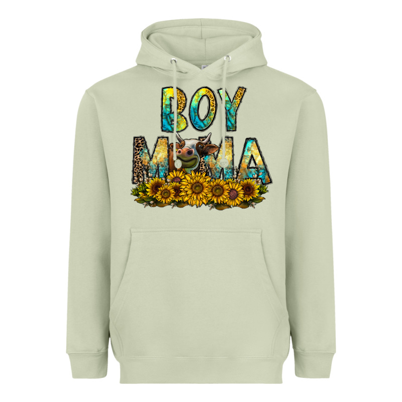 Boy Mama Heavyweight Hoodie by CowhideDigitalArt | Teevron