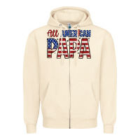 Sandshell all American papa Zipper Hoodie - Zillion Design Studio