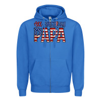 True Royal all American papa Zipper Hoodie - Zillion Design Studio