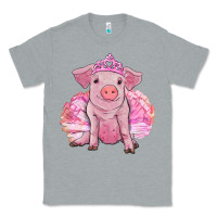 Heather Grey Balerina pig with tutu Classic Tee - RanaPortraitStore