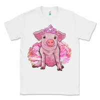 White Balerina pig with tutu Classic Tee - RanaPortraitStore