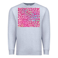 Heather Grey pink leopard glitter Premium Sweatshirt - JahusDesignShop