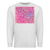 Oatmeal Heather pink leopard glitter Premium Sweatshirt - JahusDesignShop