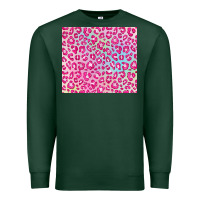 Sports Green pink leopard glitter Premium Sweatshirt - JahusDesignShop