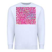 White pink leopard glitter Premium Sweatshirt - JahusDesignShop
