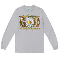 Moon Dust With God all things are possible with daisy Long Sleeve Tee - texasbilliewilder