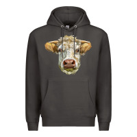 Smoke Charolais bull face Premium Hoodie - LillyAllenDesigns