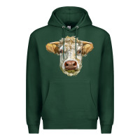 Sports Green Charolais bull face Premium Hoodie - LillyAllenDesigns