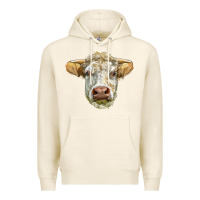Tofu Charolais bull face Premium Hoodie - LillyAllenDesigns