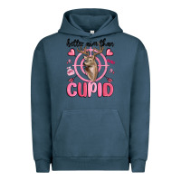 Pigment Midnight Navy better aim than cupid Urban Hoodie - MaliasSmallBusiness