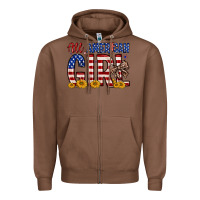 Chestnut all american girl Zipper Hoodie - Zillion Design Studio