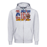 Heather Grey all american girl Zipper Hoodie - Zillion Design Studio