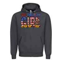 Smoke all american girl Zipper Hoodie - Zillion Design Studio
