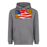 Storm usa flag and sunflower license plate Heavyweight Hoodie - HRA Design Shop