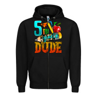Black 5th grade dude Zipper Hoodie - texasbilliewilder