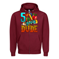Burgundy 5th grade dude Zipper Hoodie - texasbilliewilder