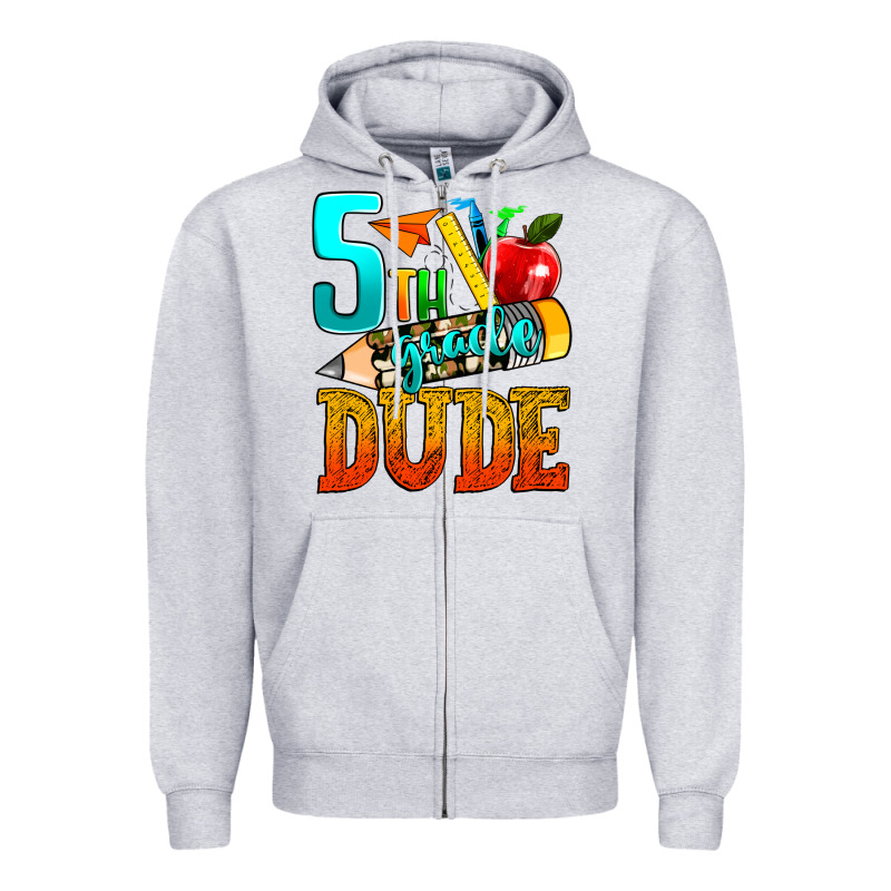 5th Grade Dude Zipper Hoodie by texasbilliewilder | Teevron