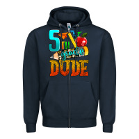 Navy 5th grade dude Zipper Hoodie - texasbilliewilder