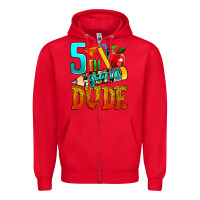 Red 5th grade dude Zipper Hoodie - texasbilliewilder