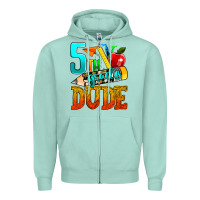 Seafoam 5th grade dude Zipper Hoodie - texasbilliewilder