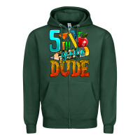 Sports Green 5th grade dude Zipper Hoodie - texasbilliewilder