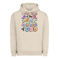 Pigment French Oak i will sing of the goodness of god Urban Hoodie - MaliasSmallBusiness