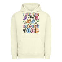 Pigment Pistachio i will sing of the goodness of god Urban Hoodie - MaliasSmallBusiness