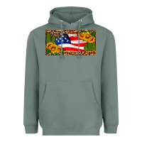 Sage usa flag and cactus license plate Heavyweight Hoodie - HRA Design Shop