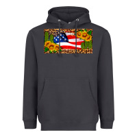 Usa Flag And Cactus License Plate Heavyweight Hoodie | Teevron