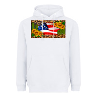 White usa flag and cactus license plate Heavyweight Hoodie - HRA Design Shop