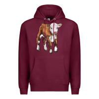 Burgundy hereford calf Premium Hoodie - LillyAllenDesigns