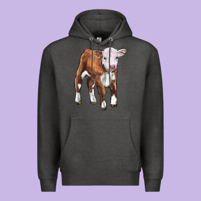 Hereford Calf Premium Hoodie Designed By Lillyallendesigns