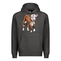 Charcoal Heather hereford calf Premium Hoodie - LillyAllenDesigns