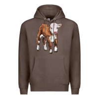 Coffee hereford calf Premium Hoodie - LillyAllenDesigns