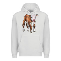 Dove Grey hereford calf Premium Hoodie - LillyAllenDesigns