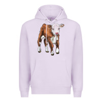Lilac hereford calf Premium Hoodie - LillyAllenDesigns