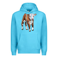 Ocean Blue hereford calf Premium Hoodie - LillyAllenDesigns