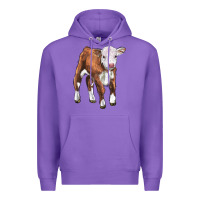 Purple hereford calf Premium Hoodie - LillyAllenDesigns