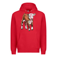Red hereford calf Premium Hoodie - LillyAllenDesigns