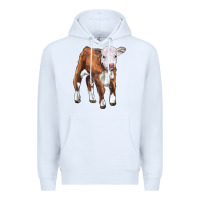 White hereford calf Premium Hoodie - LillyAllenDesigns