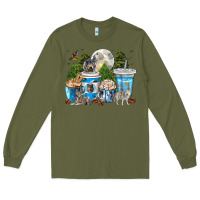 Army Green Wolf coffee cups Long Sleeve Tee - texasbilliewilder