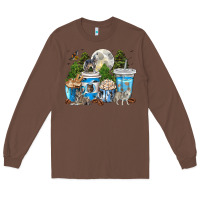 Chestnut Wolf coffee cups Long Sleeve Tee - texasbilliewilder