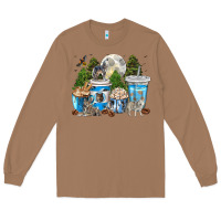 Toasted Coconut Wolf coffee cups Long Sleeve Tee - texasbilliewilder
